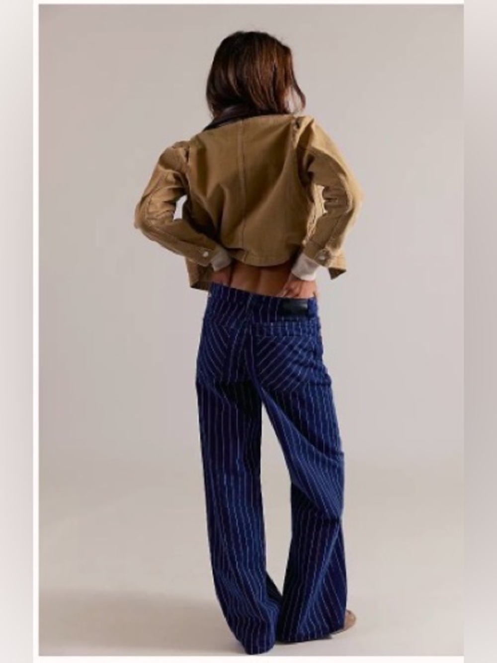 FREE PEOPLE x We The Free Nia Striped Boyfriend Jeans size 28 - Picture 2 of 9